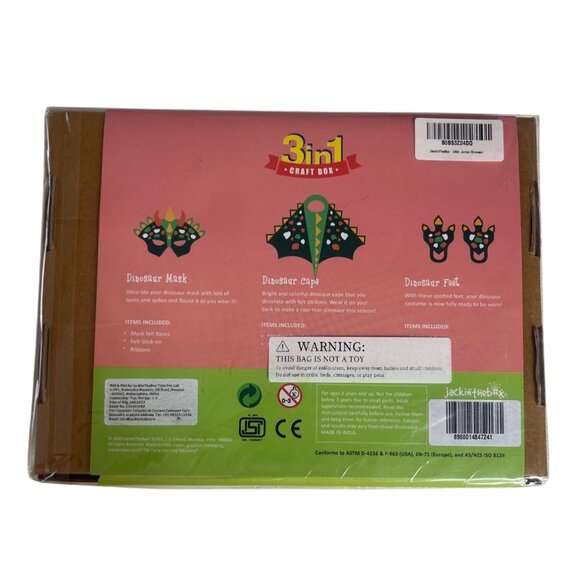 Jack In The Box Junior 3-In-1 Dinosaur Craft Box Ages 3-5 - Picture 5 of 5